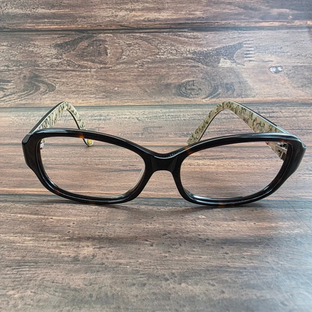 Juicy Couture JU 555/F/S Tortoise Floral Interior‎ Eyeglasses 55-16-135 0086 Y6